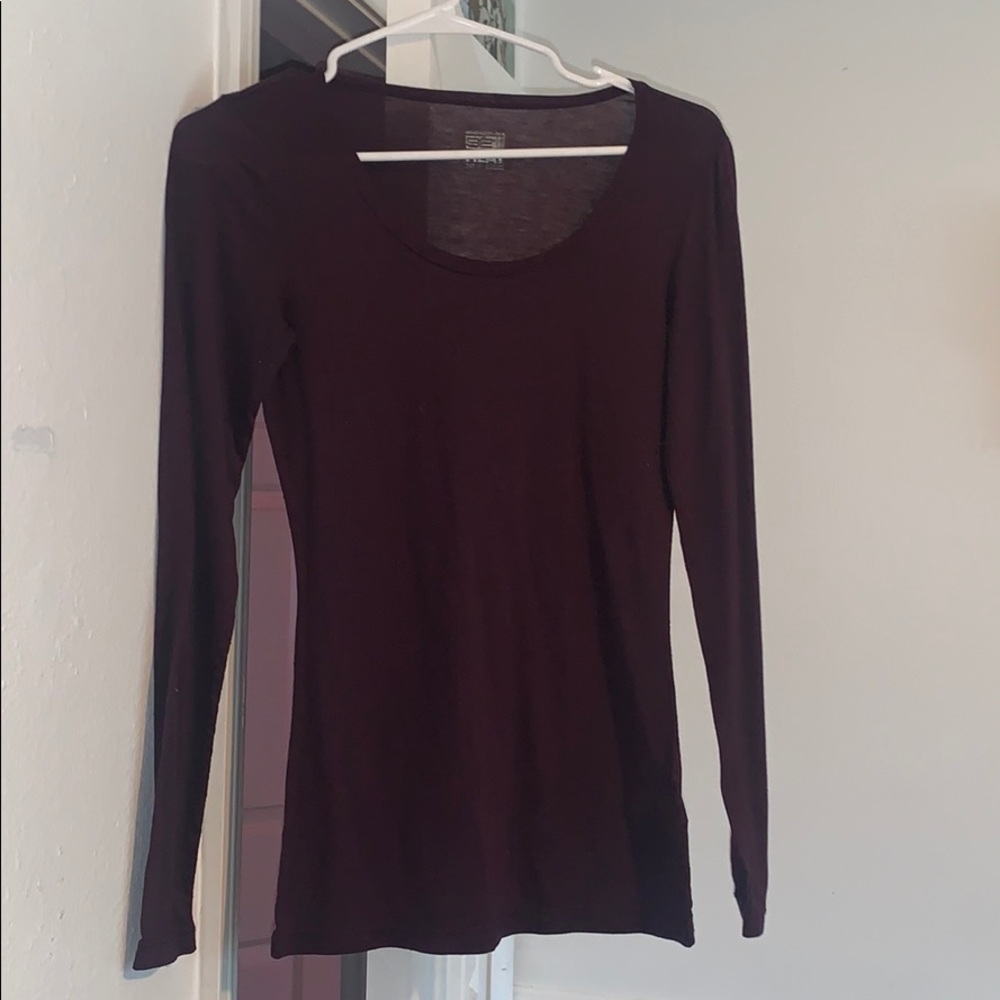 purple long sleeve thermal shirt